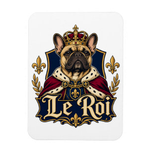 Íman Desenho de Cachorro Rei Bulldog Francês Real