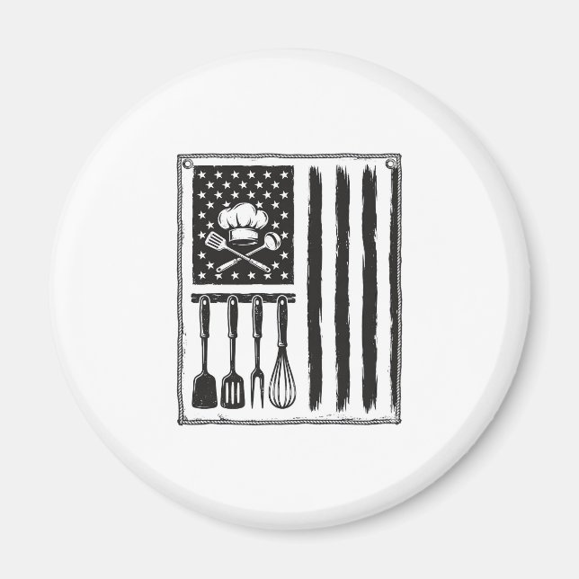 Íman Desenho de Camisa de Utensílios de Cozinha Bandeir (Frente)