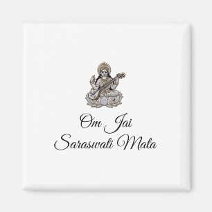 Íman Desenho de Camisa Saraswati Om Jai Saraswati Mata
