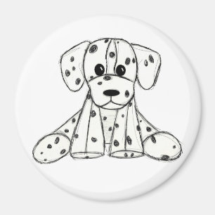 Íman Desenho de cão de pelúcia Dalmaciano em forma de