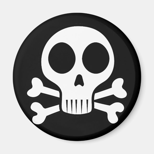 Íman Desenho de Caveira Pirata (Frente)