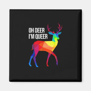 Íman Desenho de Celebração do Orgulho LGBT 'Oh Deer Que