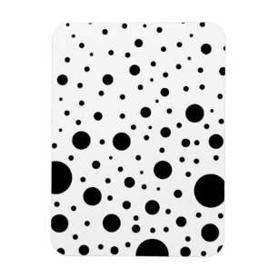 Íman Desenho de Círculo Preto e Branco