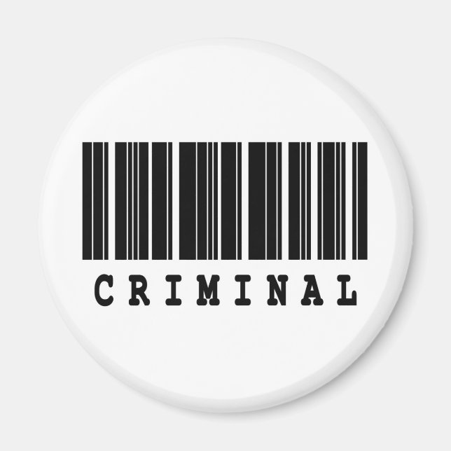 Íman desenho de código de barras criminoso (Frente)