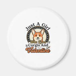 Íman Desenho de Corgi para o Dia dos Namorados para Ama