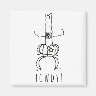 Íman Desenho de desenho animado Cowboy Howdy Doodle