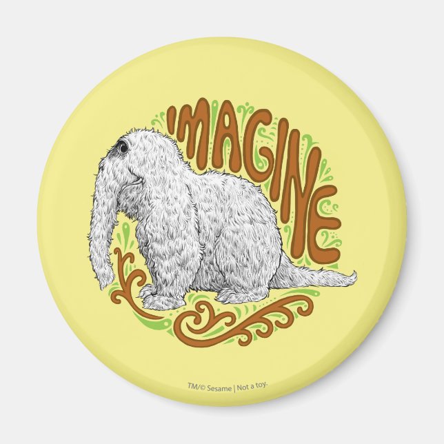 Íman Desenho de Desenho do Snuffleupagus B&W (Frente)