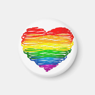 Íman Desenho de forma cardíaca do orgulho de SlipperyJo