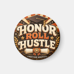 Íman Desenho de Formatura Honor Roll Hustle