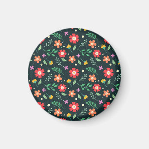 Íman Desenho de fundo com estampa floral colorida e ale