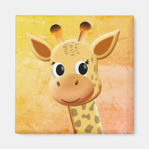 Íman Desenho de girafa de bebê bonita
