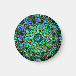 Íman desenho de Mandala Verde Esmeralda