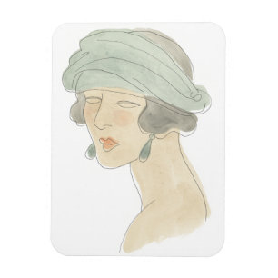 Íman Desenho de Moda Flapper - Retrato