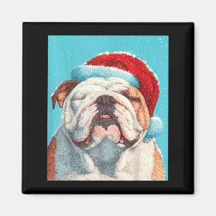 Íman Desenho de Natal Bulldog