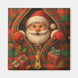 Íman Desenho de Natal do Papai Noel Xadrez