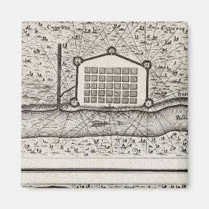 Íman Desenho de Nova Orleans tirado da Rua Charles