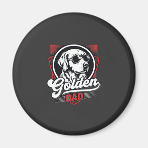 Íman Desenho de Óculos de Sol Golden Dad Golden Retriev