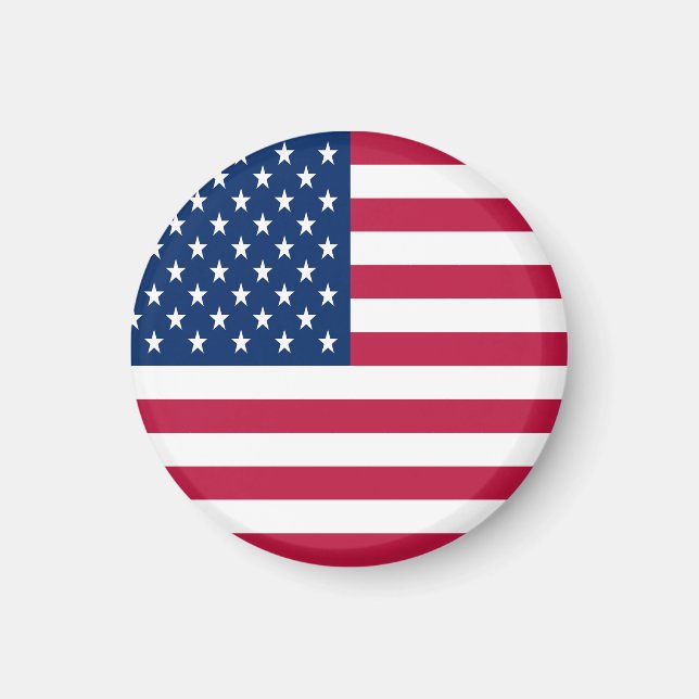 Íman Desenho de Orgulho da Bandeira Americana dos EUA (Frente)