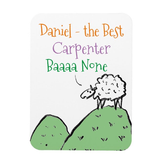 Íman Desenho de Ovelha Carpinteiro (Vertical)