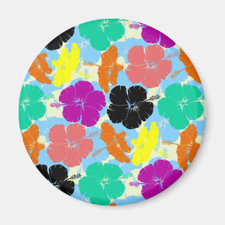 Íman desenho de padrões de flores coloridas