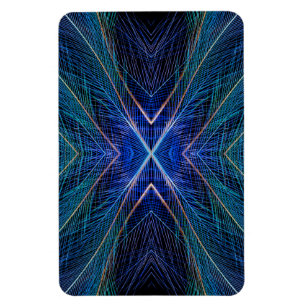 Íman Desenho de Pena Fractal Azul