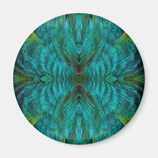 Íman Desenho de Pena Kaleidoscópio (Frente)