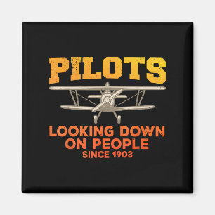 Íman Desenho de Piloto Engraçado Para Homens Mulheres A