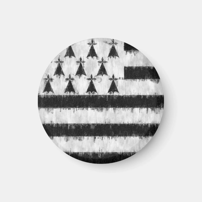 Íman Desenho de pintura a óleo da Bretanha (Frente)