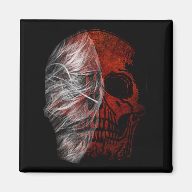 ÍMAN DESENHO DE PRESENTE DE HALLOWEEN COM GRÁFICO DE CR (Frente)