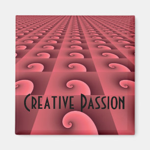 Íman Desenho de Redemoinho de Rosa - Paixão Criativa