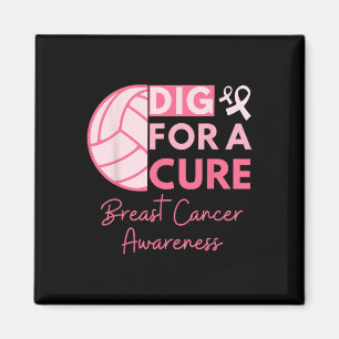 Íman Desenho De Sensibilização Do cancer Para Um Vôlei 