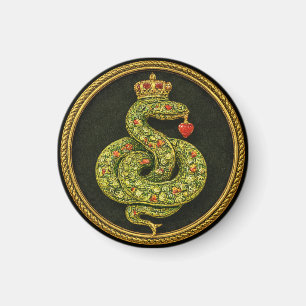 Íman Desenho de serpente Tudor Elizabethano com rubi or