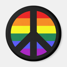 Íman Desenho de Signo de Paz Arco-íris