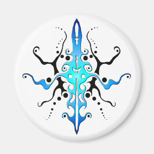 Íman Desenho de tatuagem tribal de máscara abstrata - a