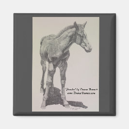 Íman Desenho de um pote chamado "Pêssegos" num ímã