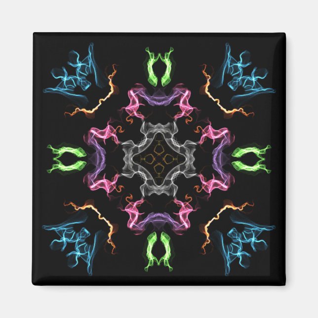 Íman Desenho digital Abstrato Mandala (Frente)