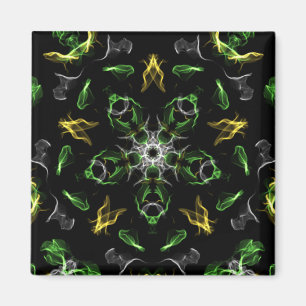 Íman Desenho Digital de Mandala Verde Suave