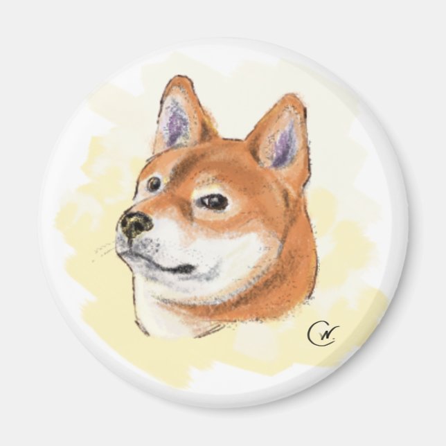 Íman Desenho do Cachorro Shiba Inu (Frente)