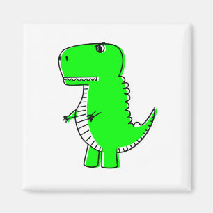 Íman Desenho do Dinossauro Verde