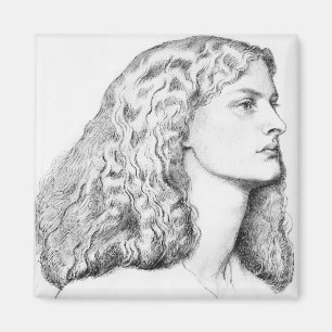 Íman Desenho do retrato da mulher