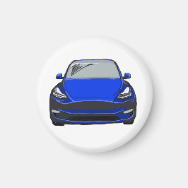 Íman Desenho do veículo elétrico azul SUV