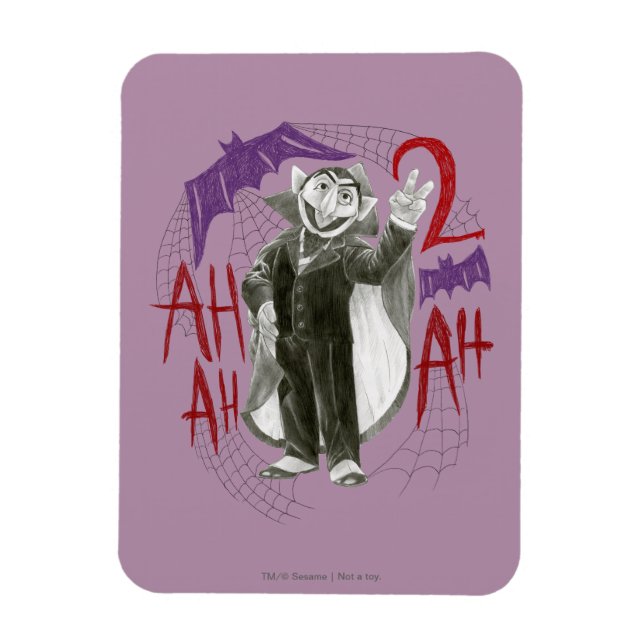 Íman Desenho em preto e branco do Conde von Count (Vertical)