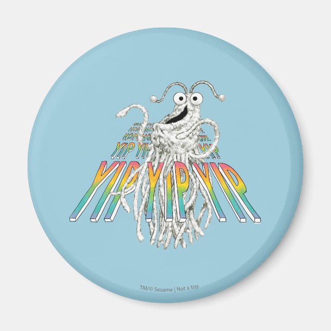 Íman Desenho Esboço Preto e Branco Yip Yips (Frente)