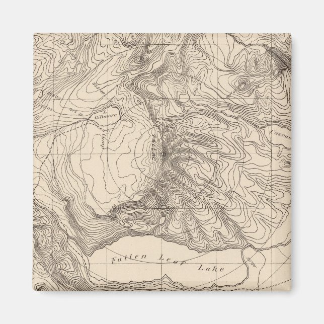 Íman Desenho horizontal do Pico de Tallac, Cal (Frente)