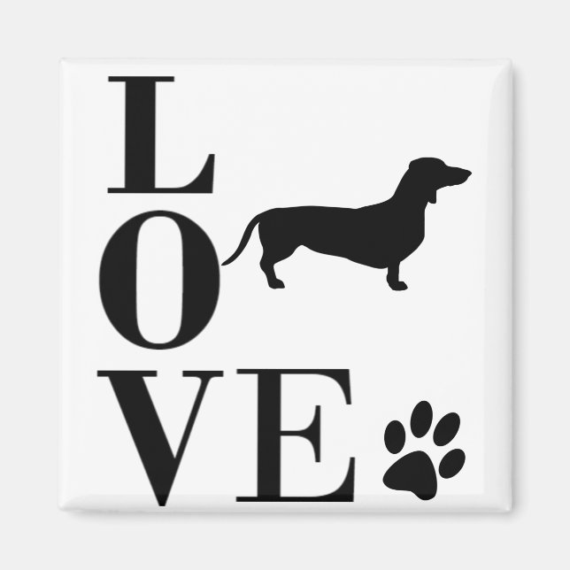 Íman Desenho para cães dachsund ou salsicha (Frente)