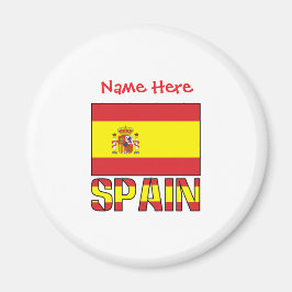 Íman Desenho Personalizado da Bandeira da Espanha com H