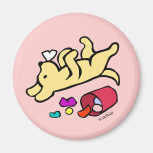 Íman Desenhos animados amarelos engraçados de Labrador