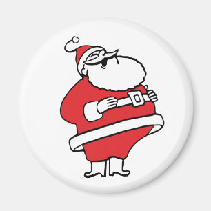 Íman Desenhos animados bonitos Papai Noel alegre que ri