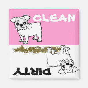 Íman Desenhos animados brancos bonitos do buldogue do