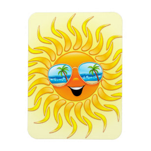 Íman Desenhos animados de Sun do verão com ímã dos